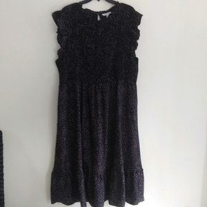 Long cap sleeve maxi dress POPSUGAR 3X EUC